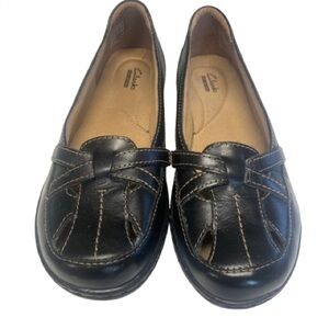 Clarks Comfy Preppy Women's Black Loafers Size 8